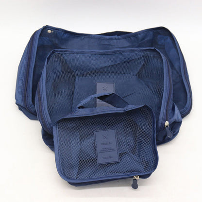 Набір дорожніх органайзерів 6 шт Secret Pouch, Темно-синій / Органайзери для подорожей 5в1