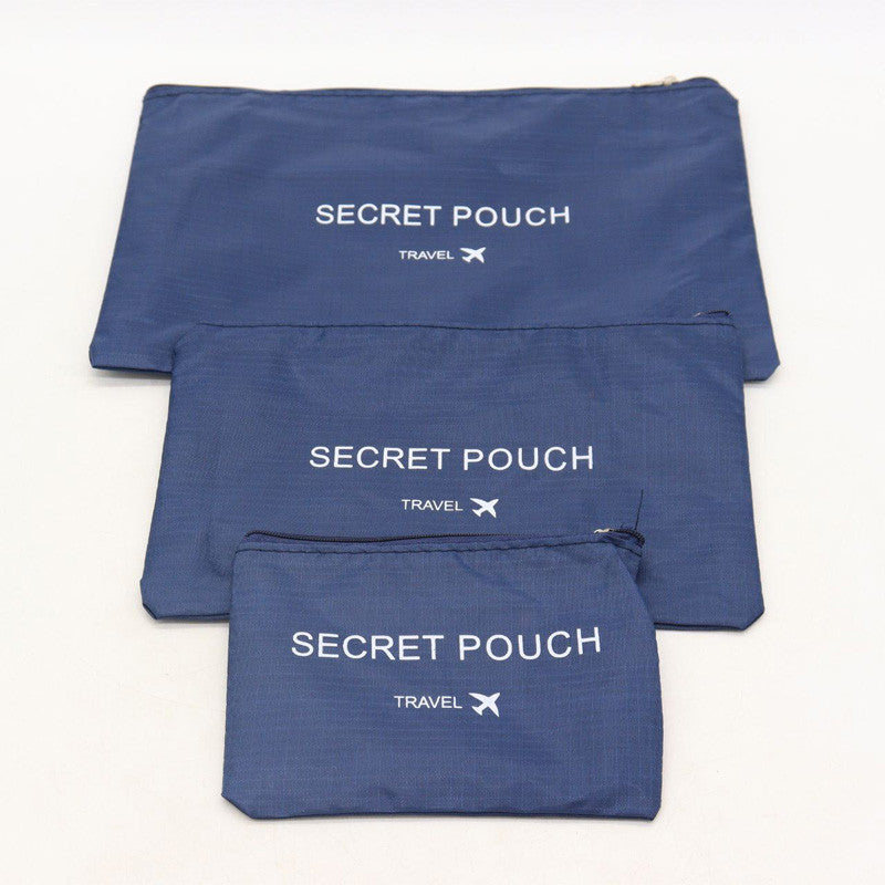Набір дорожніх органайзерів 6 шт Secret Pouch, Темно-синій / Органайзери для подорожей 5в1