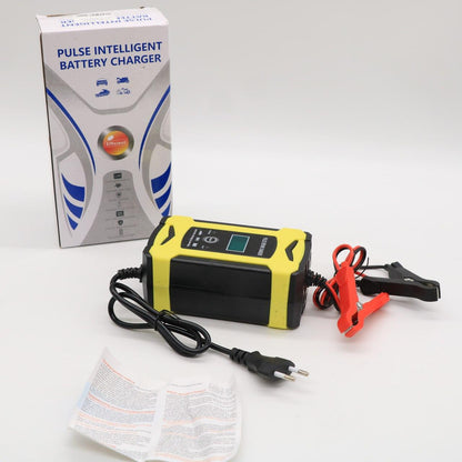 Зарядний пристрій для акумулятора 12В/6А / Імпульсна зарядка для авто та мото акумуляторів