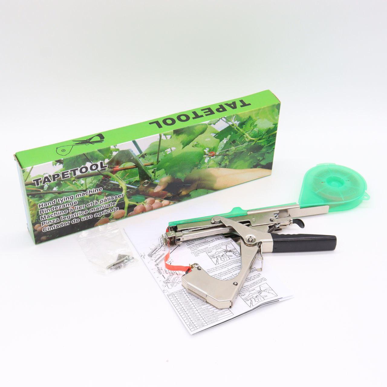 Степлер для підв'язування рослин + стрічка, Tapetool / Садовий степлер-тапенер для підв'язки винограду та овочів