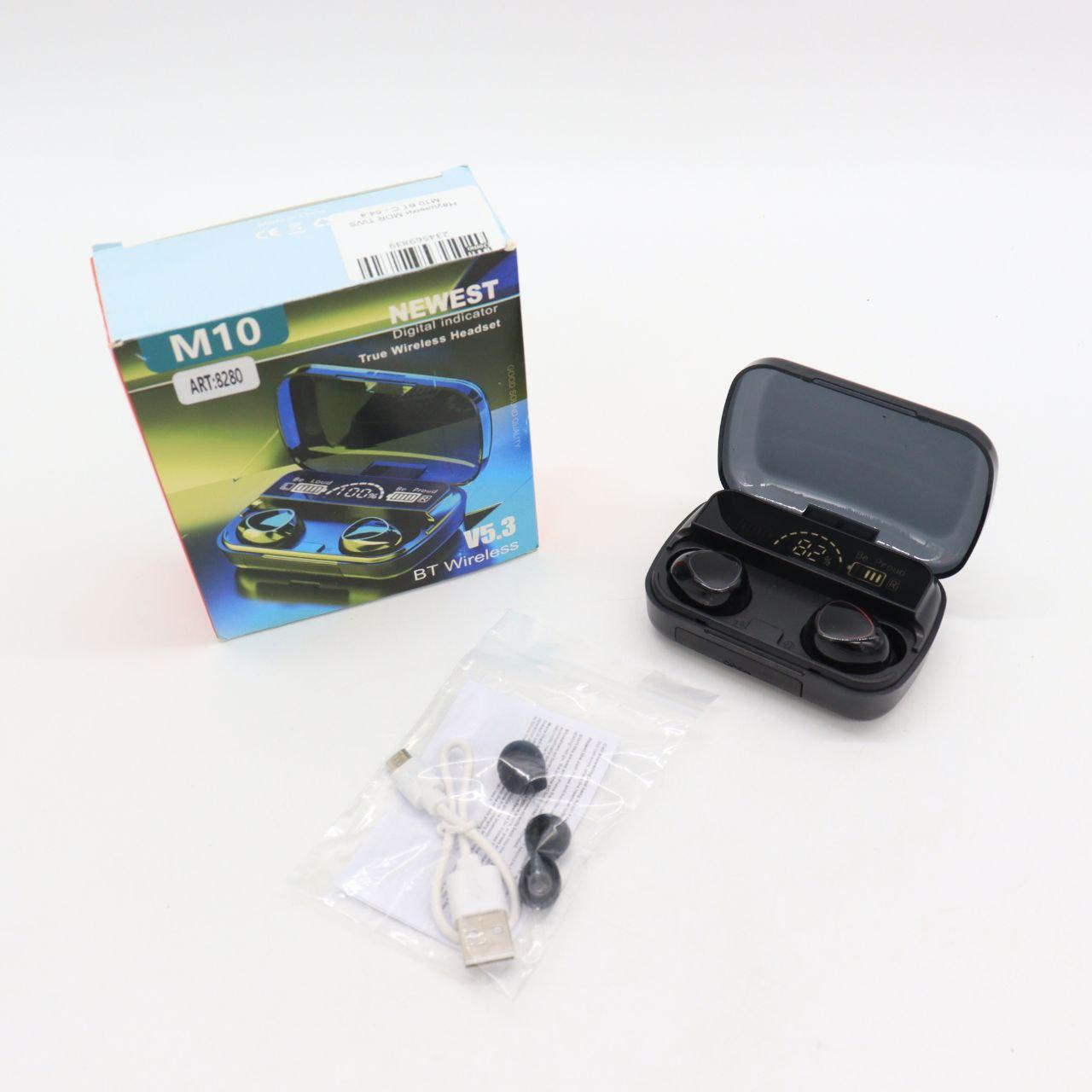 Бездротові Bluetooth навушники з дисплеєм та мікрофоном TWS M10 / Bluetooth навушники з PowerBank