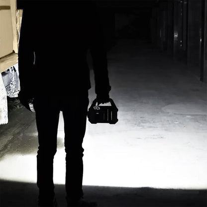 Ручний світлодіодний ліхтар-прожектор із сонячною панеллю та повербанком 2800мАч, 7+54 SMD, HS-8029-1-A