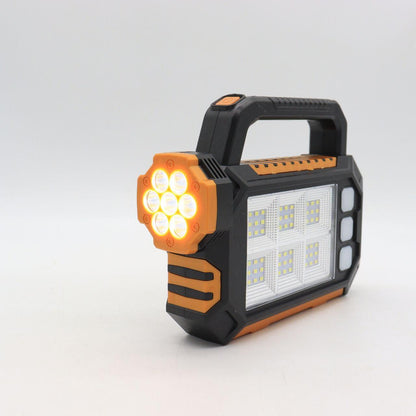 Ручний світлодіодний ліхтар-прожектор із сонячною панеллю та повербанком 2800мАч, 7+54 SMD, HS-8029-1-A