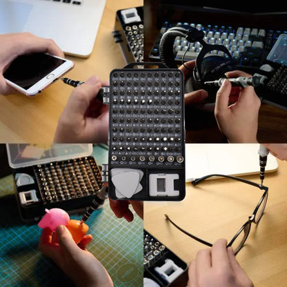 Набір прецизійних викруток 115в1 для ремонту електроніки / Міні викрутка з насадками / Викрутки для телефону