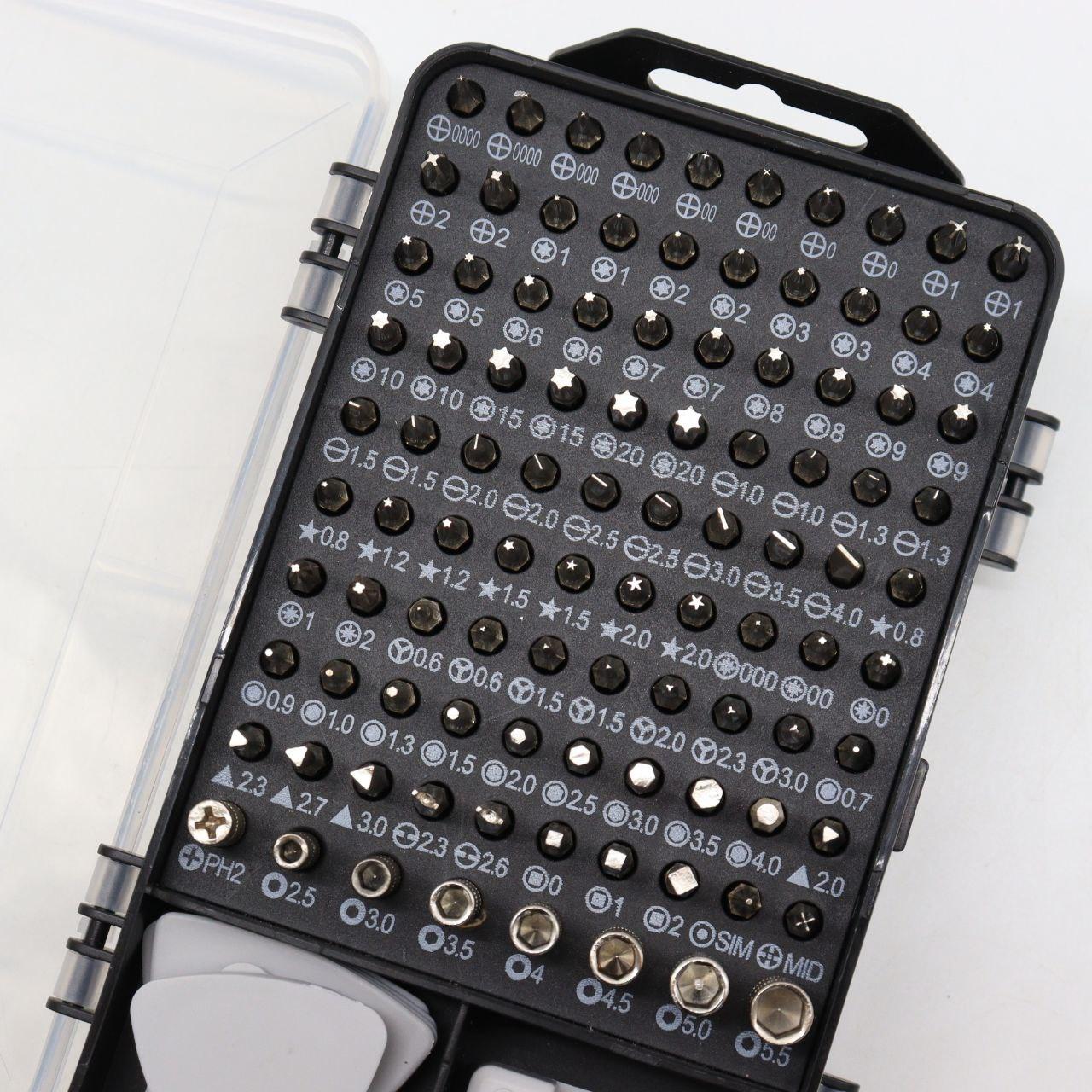 Набір прецизійних викруток 115в1 для ремонту електроніки / Міні викрутка з насадками / Викрутки для телефону