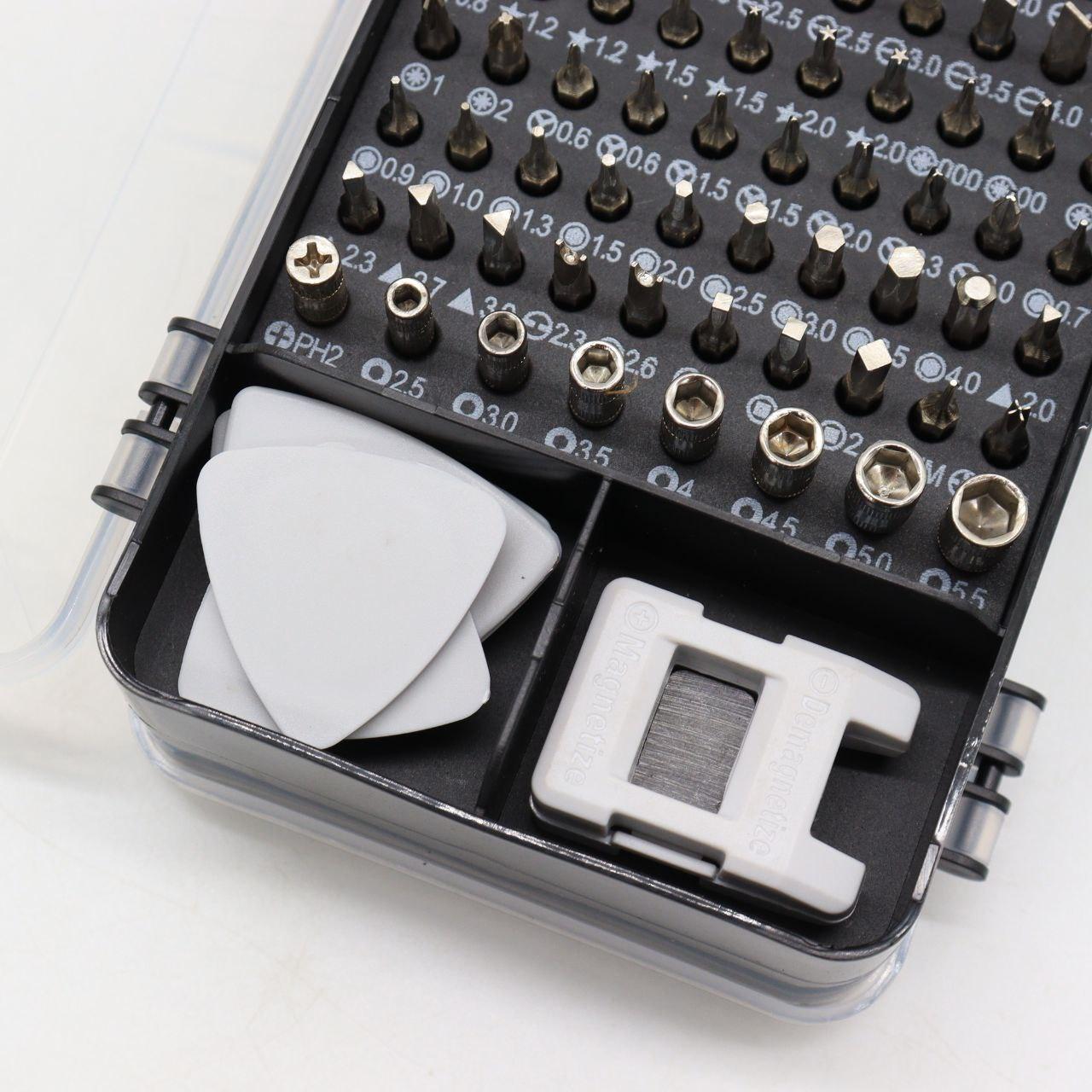 Набір прецизійних викруток 115в1 для ремонту електроніки / Міні викрутка з насадками / Викрутки для телефону