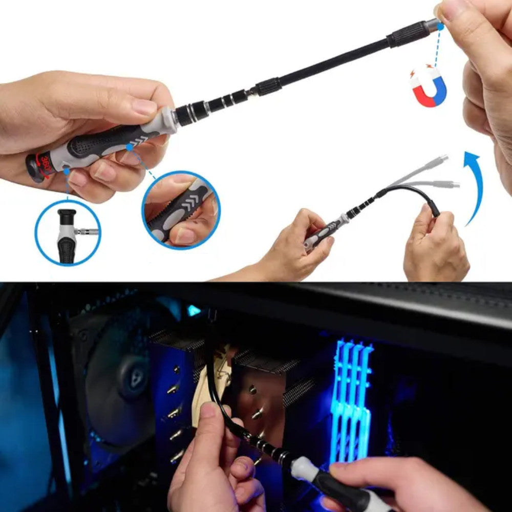 Набір прецизійних викруток 115в1 для ремонту електроніки / Міні викрутка з насадками / Викрутки для телефону