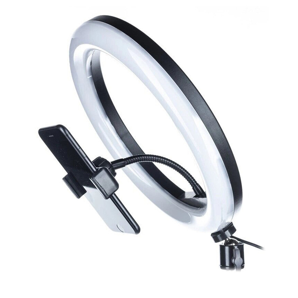 Кільцева лампа RGB, 33см, з тримачем для телефону MJ33 / Різнокольорова лампа кільце / LED лампа для фото