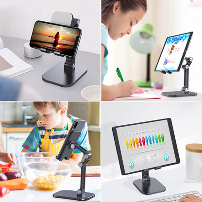 Настільний тримач для телефону 4-13", S002, Чорний / Підставка для телефону /Складна підставка під телефон