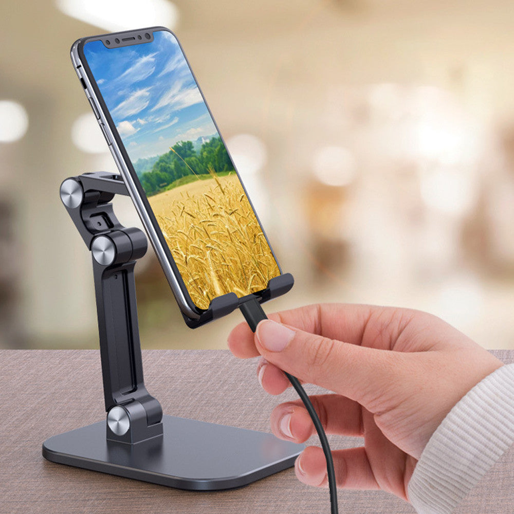 Настільний тримач для телефону 4-13", S002, Чорний / Підставка для телефону /Складна підставка під телефон