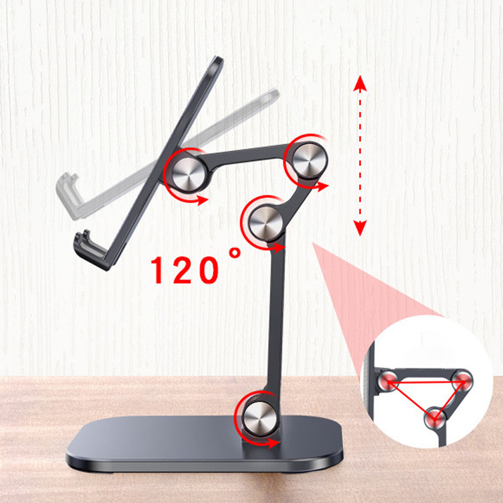 Настільний тримач для телефону 4-13", S002, Чорний / Підставка для телефону /Складна підставка під телефон