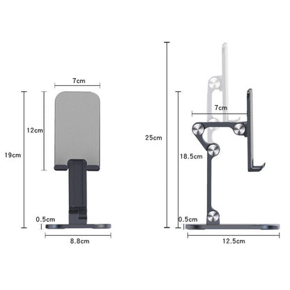 Настільний тримач для телефону 4-13", S002, Чорний / Підставка для телефону /Складна підставка під телефон