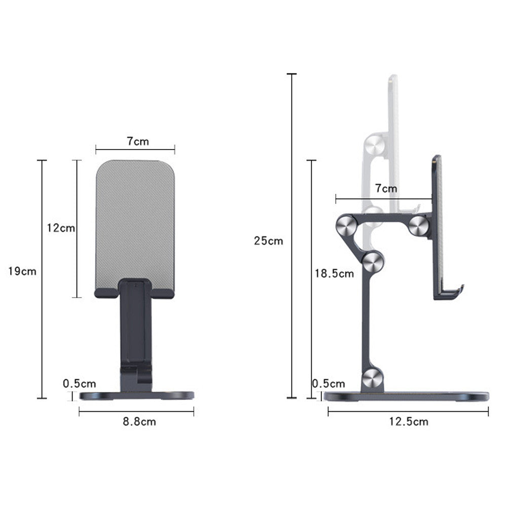 Настільний тримач для телефону 4-13", S002, Чорний / Підставка для телефону /Складна підставка під телефон