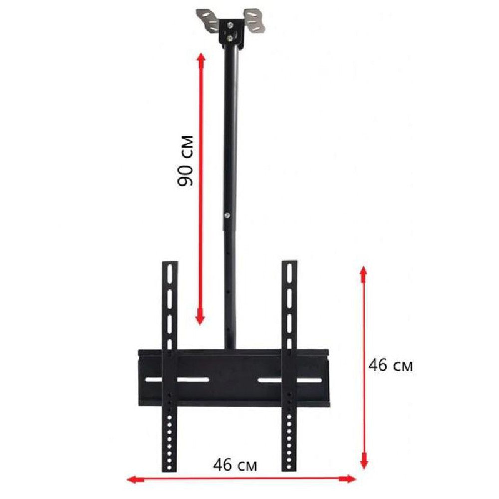 Кронштейн для телевізора (26"-55") до 45кг, D80 / Кріплення на стелю для ТБ / Кріплення для TV