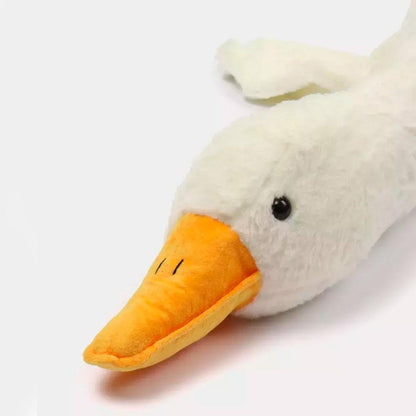 Плюшева іграшка Гусак 110 см, EL-2117-4, Білий / Подушка обіймашка качка / Іграшковий м'який довгий гусак