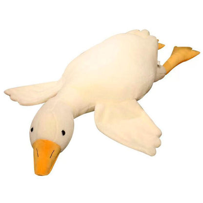 Плюшева іграшка Гусак 110 см, EL-2117-4, Білий / Подушка обіймашка качка / Іграшковий м'який довгий гусак