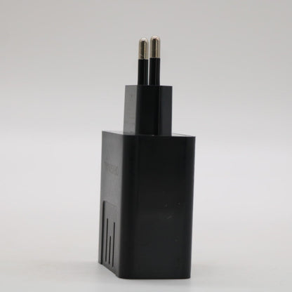 Зарядний пристрій адаптер на 2 USB та LED дисплеєм, 220В, QC03 5740, Чорний / Швидка зарядка для телефону