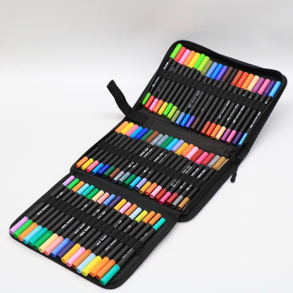 Акварельні маркери двосторонні 60шт з сумкою, Color pencil / Набір для малювання / Маркери для малювання