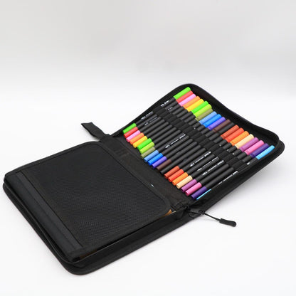 Акварельні маркери двосторонні 60шт з сумкою, Color pencil / Набір для малювання / Маркери для малювання