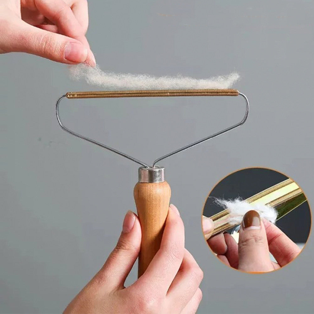 Щітка бритва для видалення катишок з одягу / Двостороння щітка-скребок для видалення шерсті тварин