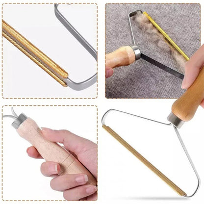 Щітка бритва для видалення катишок з одягу / Двостороння щітка-скребок для видалення шерсті тварин
