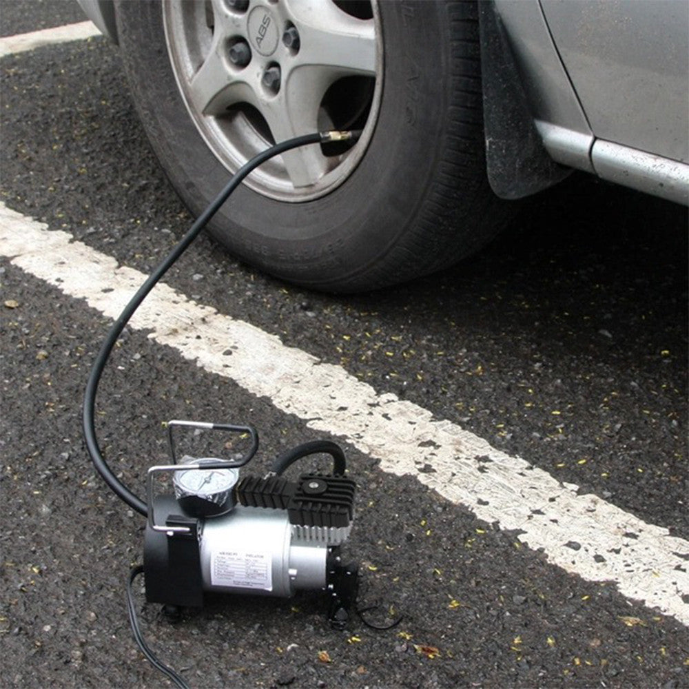Автомобільний компресор від прикурювача 965 кПа, Air pump HS-208 / Портативний насос для підкачування коліс