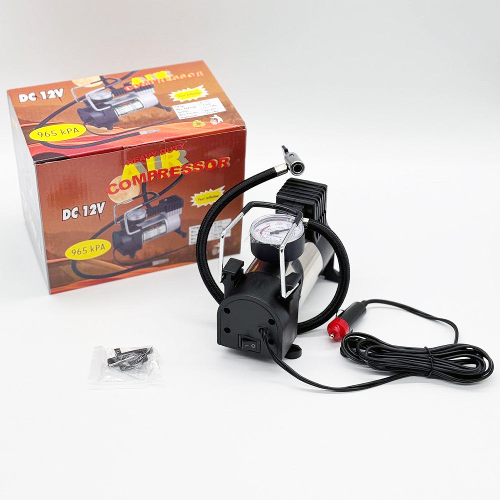 Автомобільний компресор від прикурювача 965 кПа, Air pump HS-208 / Портативний насос для підкачування коліс