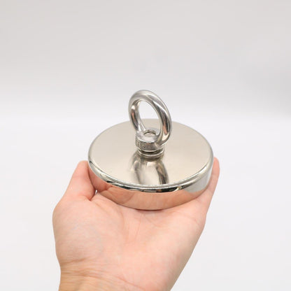 Неодимовий магніт 90мм - 350кг у корпусі із зовнішнім кільцем / Пошуковий магніт / Магніт для пошуків металу