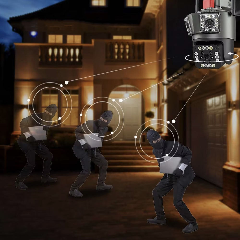 Вулична WIFI камера відеоспостереження 4Мп, з LED та ІЧ підсвічуванням, Wonsdar PW12-5K / Бездротова IP відеокамера