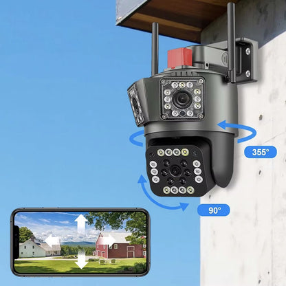 Вулична WIFI камера відеоспостереження 4Мп, з LED та ІЧ підсвічуванням, Wonsdar PW12-5K / Бездротова IP відеокамера