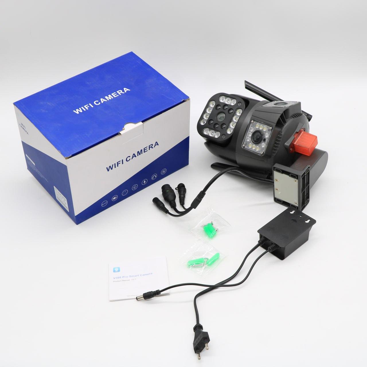 Вулична WIFI камера відеоспостереження 4Мп, з LED та ІЧ підсвічуванням, Wonsdar PW12-5K / Бездротова IP відеокамера