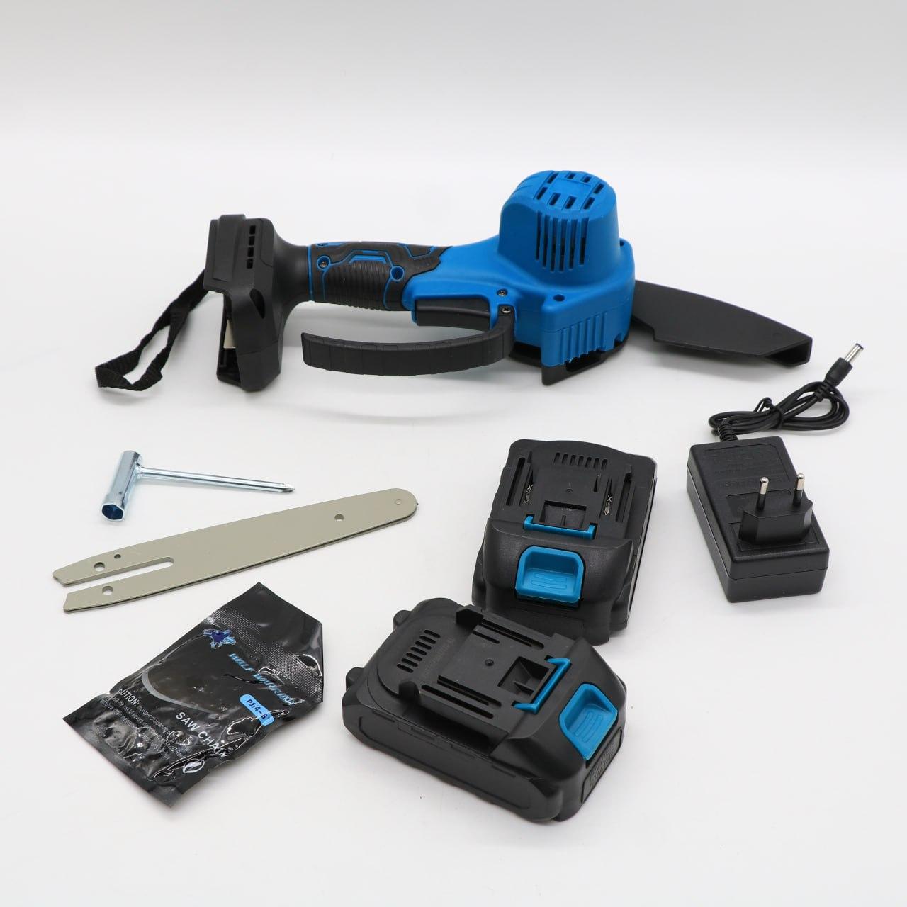 Акумуляторна ланцюгова пилка в кейсі + 2 акумулятори 36В / Електропила / Акумуляторна пилка ручна