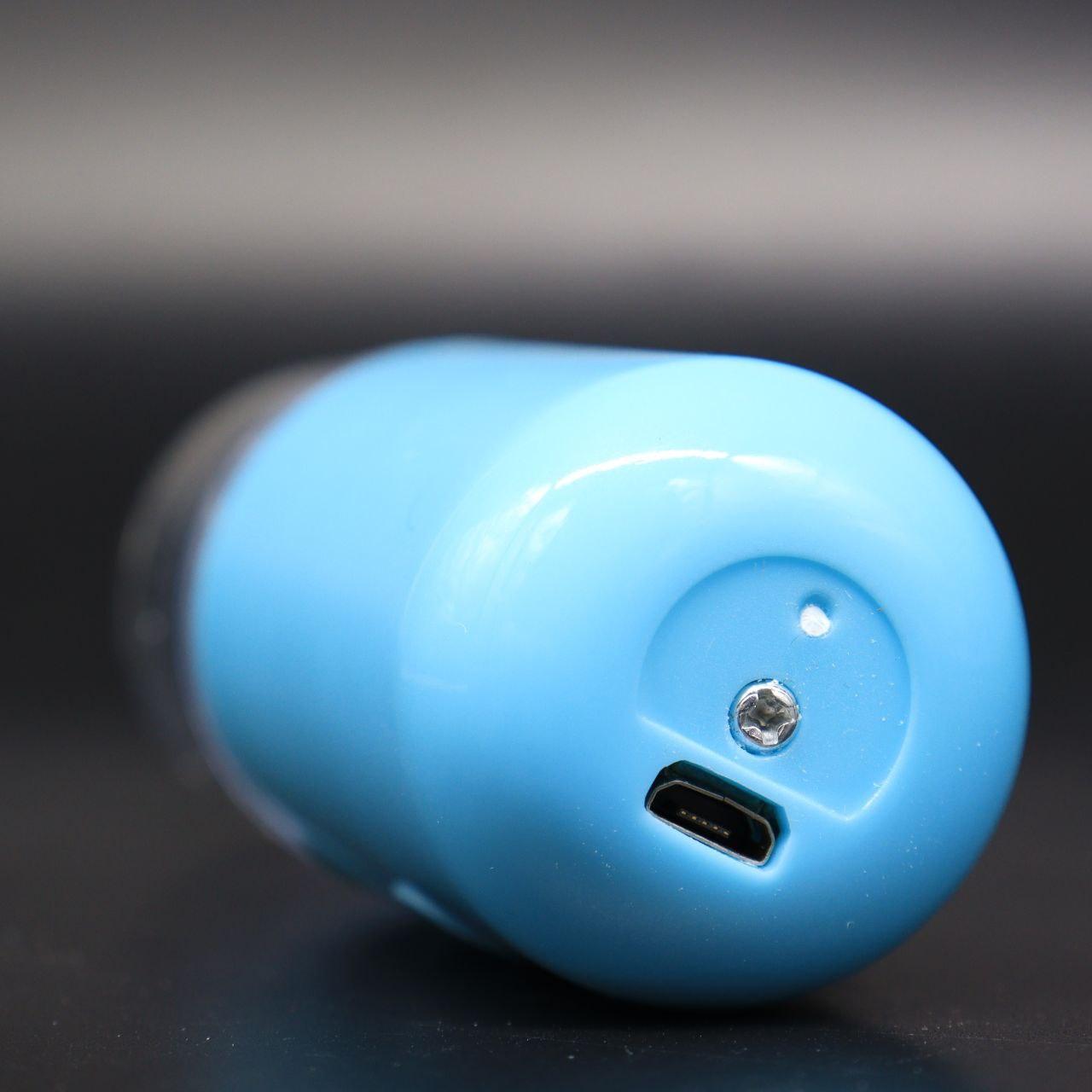 Зволожувач для обличчя 30 мл з підсвічуванням Nano Mist, Блакитний / Портативний нано спрей для шкіри / Ультразвуковий міні