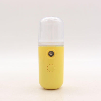 Зволожувач для шкіри обличчя 30 мл ультразвуковий Nano Mist, Жовтий / Портативний нано спрей