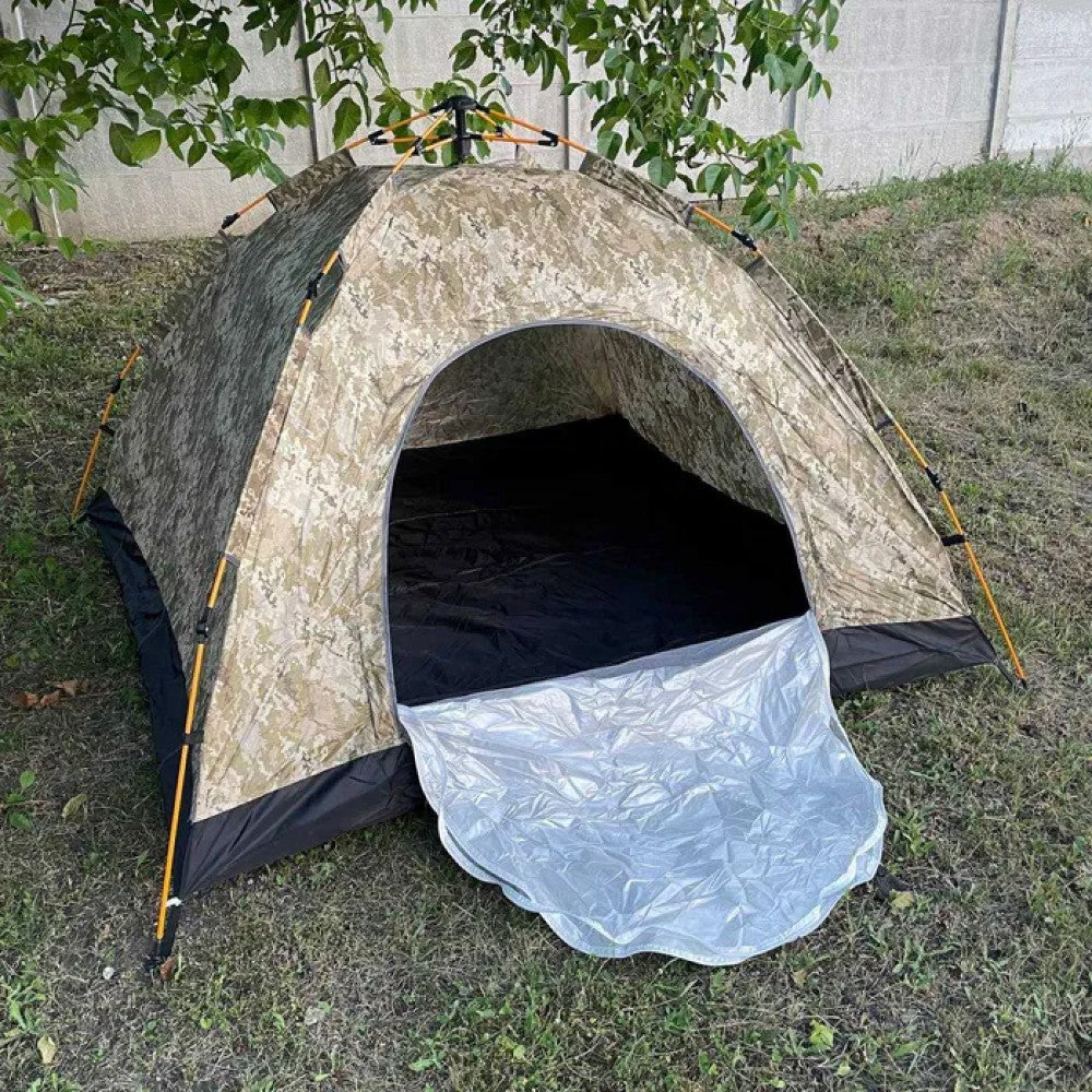 Намет автоматичний 2-х місний, 200х130 см, Піксель / Туристичний намет / Намет для кемпінгу