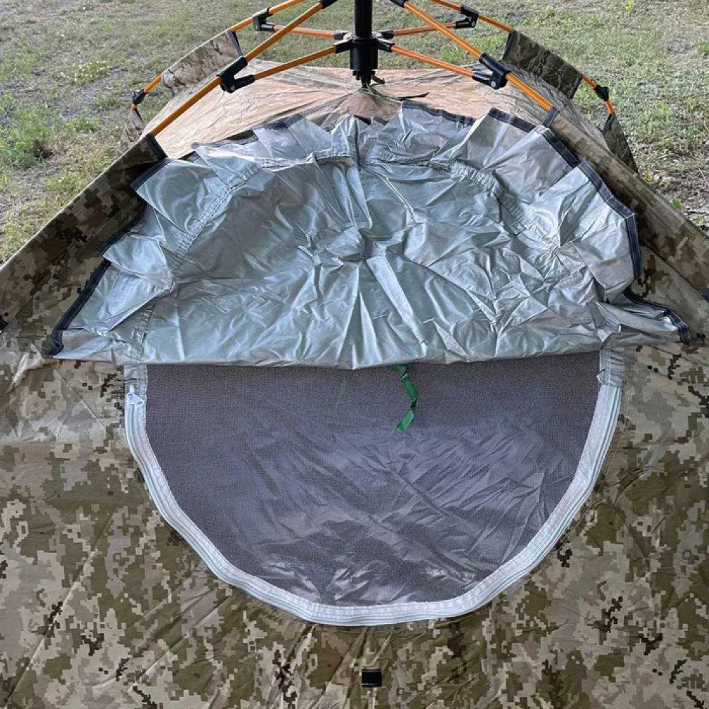 Намет автоматичний 2-х місний, 200х130 см, Піксель / Туристичний намет / Намет для кемпінгу