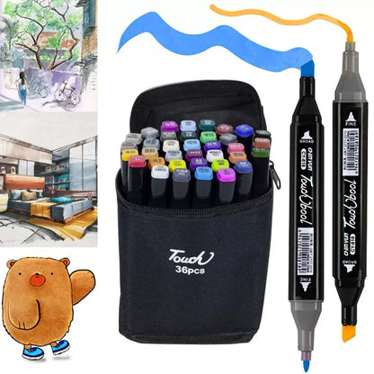 Скетч маркери для малювання 24 шт, 36 шт, 48 шт, 60 шт, 80 шт, 120 шт, 262 шт / Набір маркерів для малювання