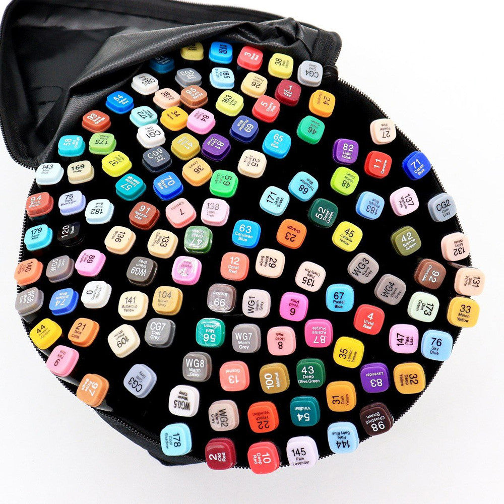 Скетч маркери для малювання 120 шт. / Двосторонні фломастери / Набір маркерів для малювання