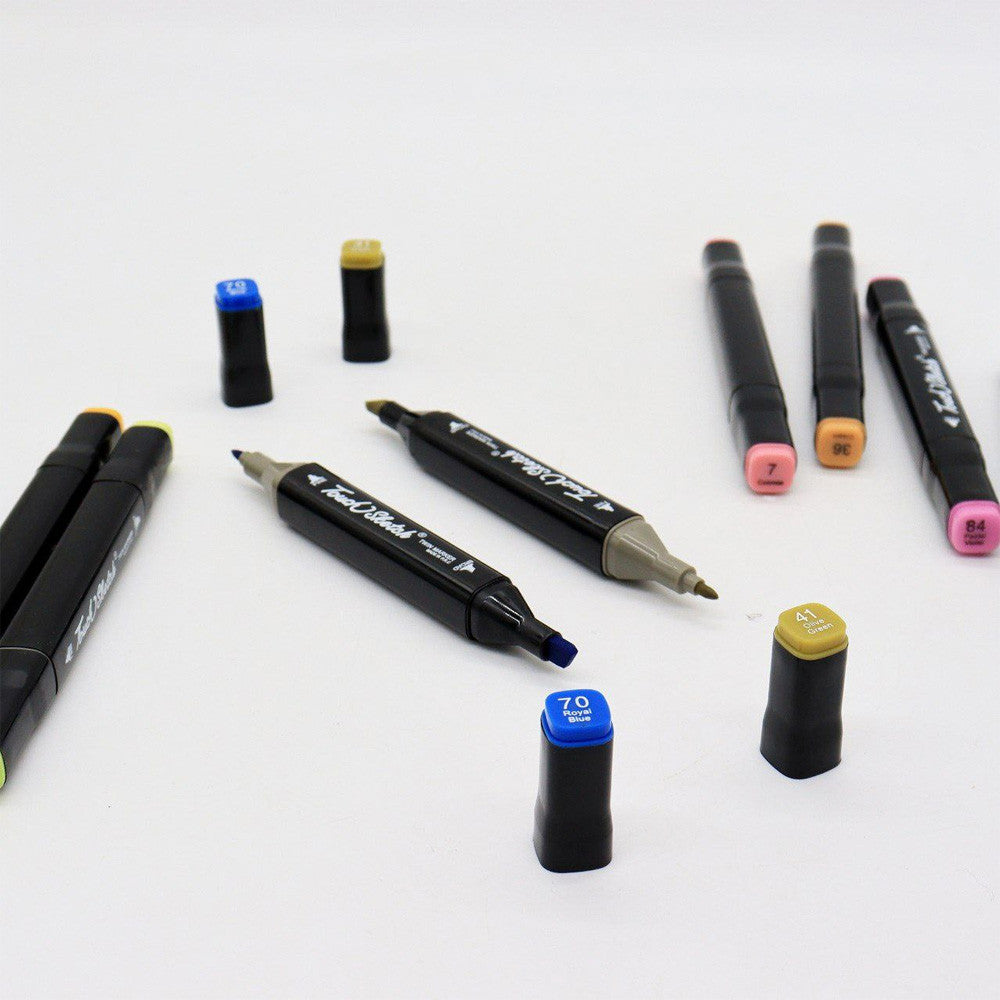 Скетч маркери для малювання 120 шт. / Двосторонні фломастери / Набір маркерів для малювання