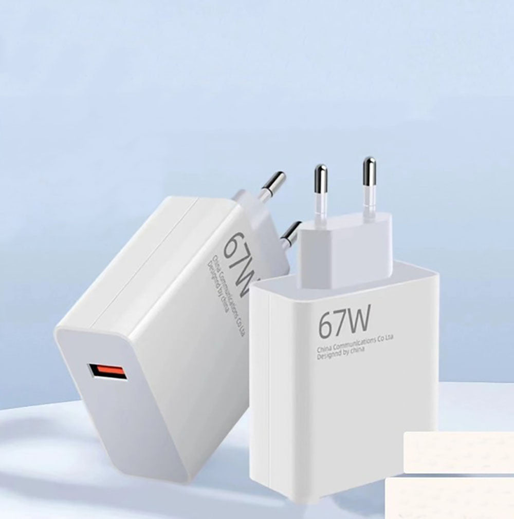 Мережевий зарядний пристрій 67W, USB / Адаптер зі швидкою зарядкою / Зарядка для телефону
