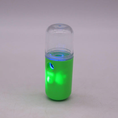 Зволожувач для шкіри обличчя 30 мл ультразвуковий Nano Mist, Зелений / Портативний нано спрей