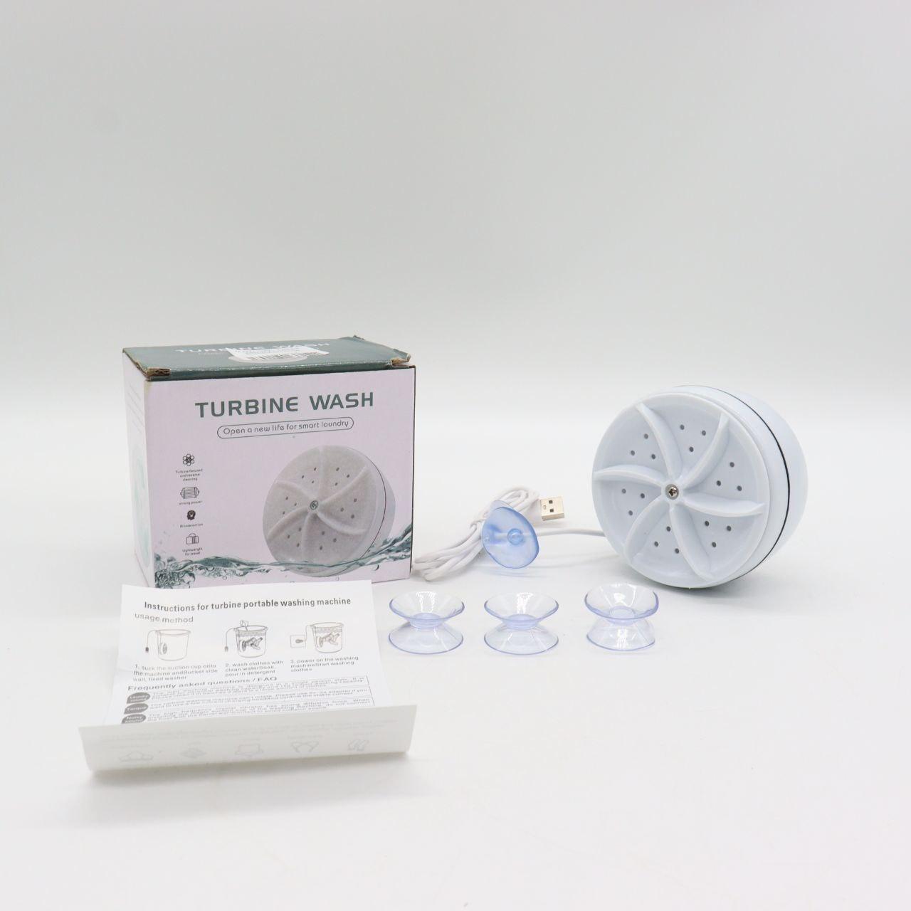 Портативна пральна машина ультразвукова TURBINE WASH, від USB / Міні пральна машинка обертова