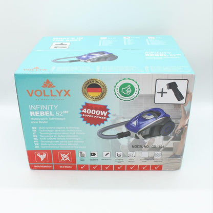 Контейнерний пилосос 4000Вт VOLYX GD-1604, Синій / Потужний циклонний пилосос без мішка