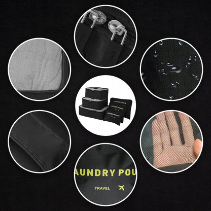 Набір дорожніх органайзерів 6 шт Secret Pouch, Чорний / Органайзери для подорожей