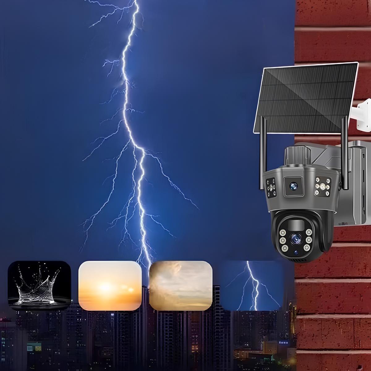 Сонячна 6MP WiFi камера відеоспостереження TP-18 / Вулична камера / Бездротова камера спостереження