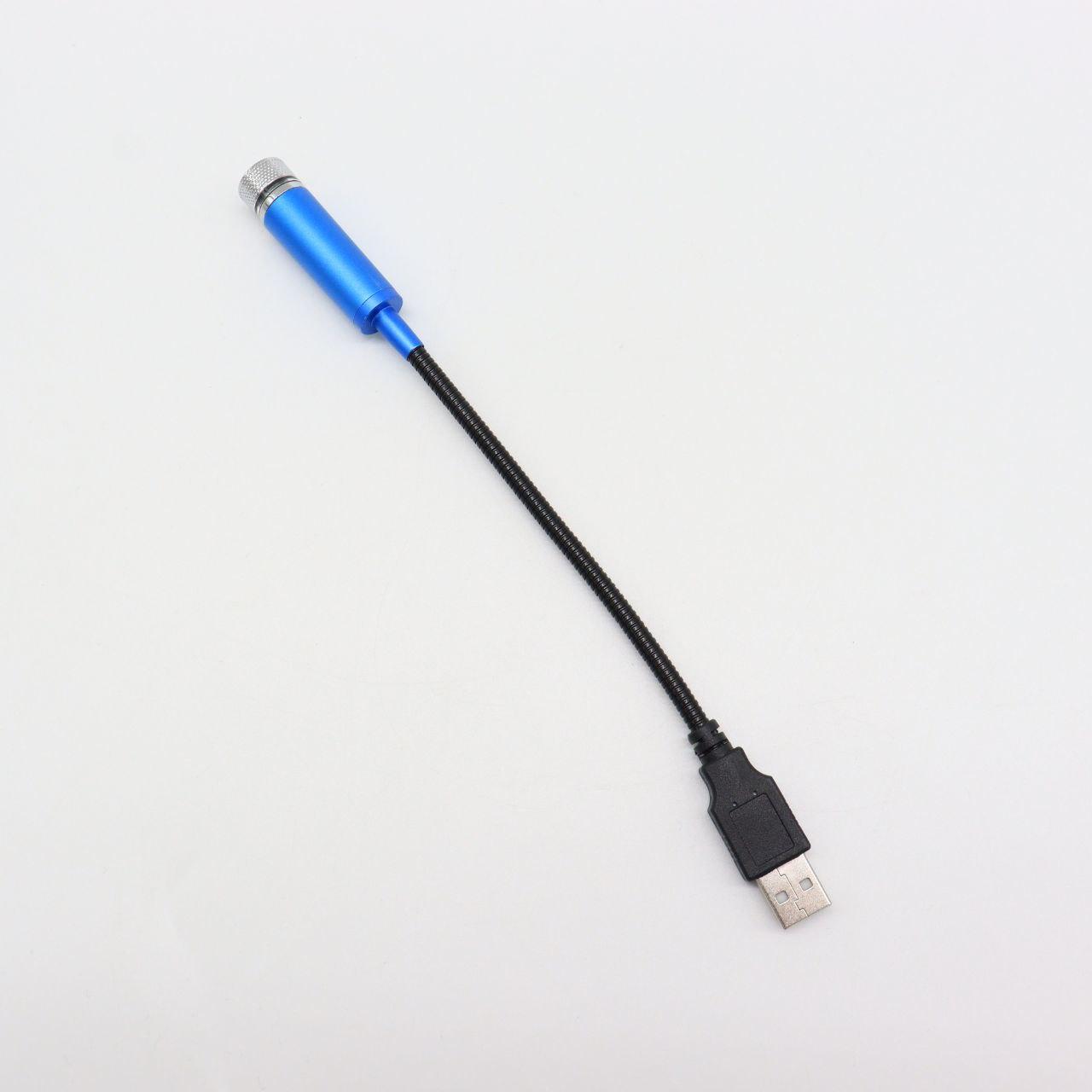 Лазерний проектор в машину від USB, STAR DL190 / Міні підсвічування для салону авто / Червоне зіркове небо