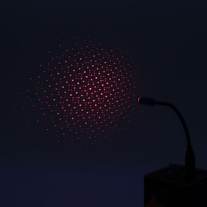 Лазерний проектор в машину від USB, STAR DL190 / Міні підсвічування для салону авто / Червоне зіркове небо