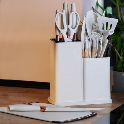 Набір кухонного приладдя, 19 предметів Kitchen Set, Білий / Силіконовий набір для кухні