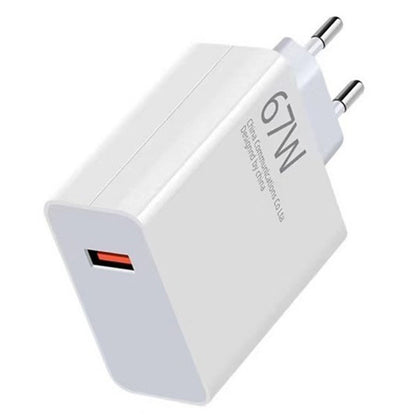 Мережевий зарядний пристрій 67W, USB / Адаптер зі швидкою зарядкою / Зарядка для телефону