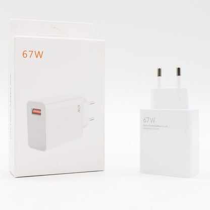 Мережевий зарядний пристрій 67W, USB / Адаптер зі швидкою зарядкою / Зарядка для телефону